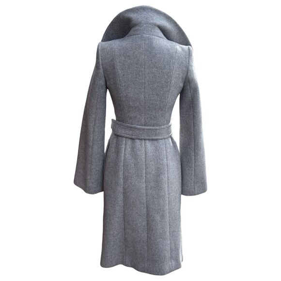 New Stella McCartney Wool Blend Belted Gray Knee Length Coat Women size 36 - Picture 7 of 16